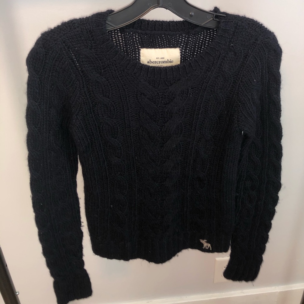 Abercrombie navy knit sweater - Girl’s Large